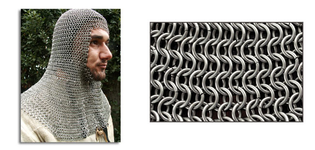 Mail Coif, Infantry Grade - Full Mantle, Square Face