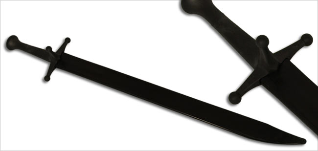 Synthetic Messer Sparring Sword - Black Blade & Hilt
