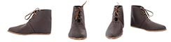 Front Laced Ankle Boots, Dark Brown Size 10-1/2