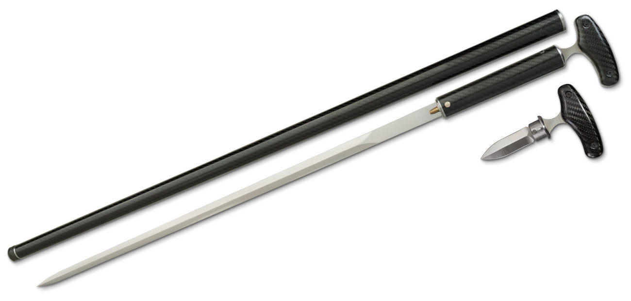 OSC-i Carbon Fiber Cane Sword w/ Push Dagger