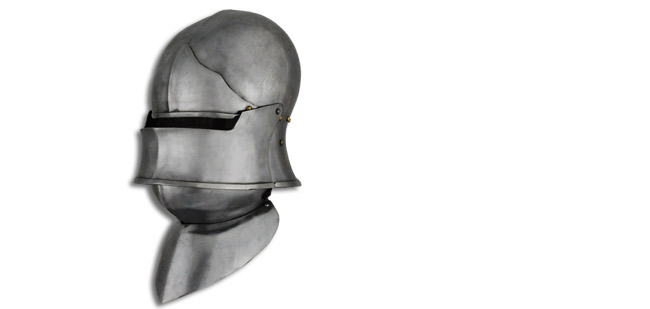 Venetian Sallet Helmet w/Visor and Bevor, 14G