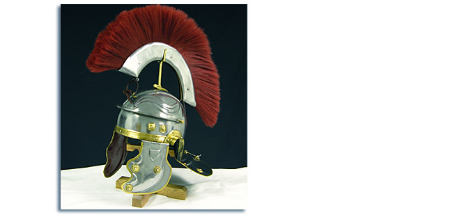 Roman Gallic Helmet, Red Crest, 18G