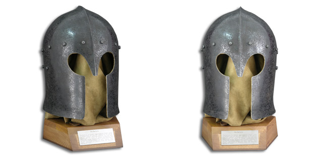 Barbuta Helmet, 16G, Stainless, Large