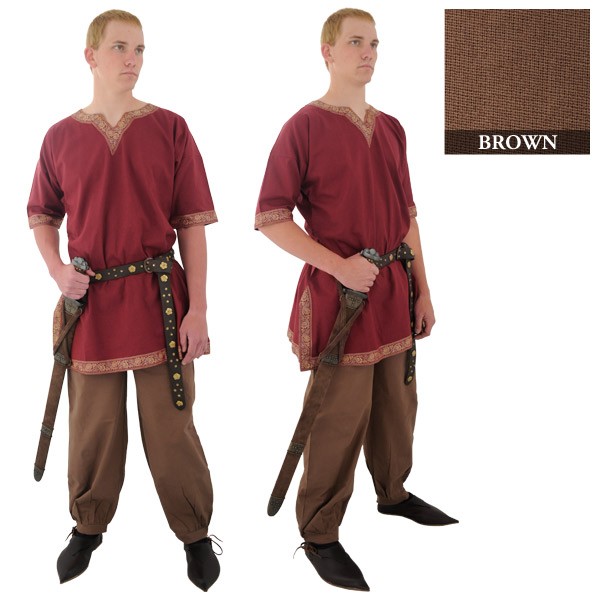 Large Viking Shirt - Brown 100% Cotton