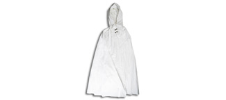 White Wanderer's Medieval Style Hooded Cloak made of 100% Cotton