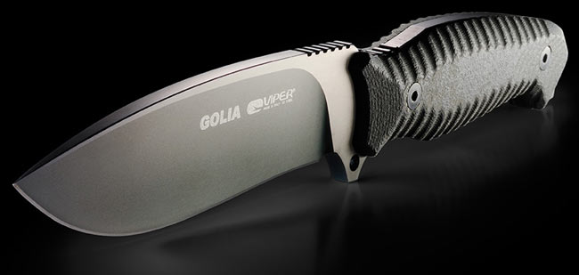 Golia-Fixed Blade, Viperskin, PVD Coated