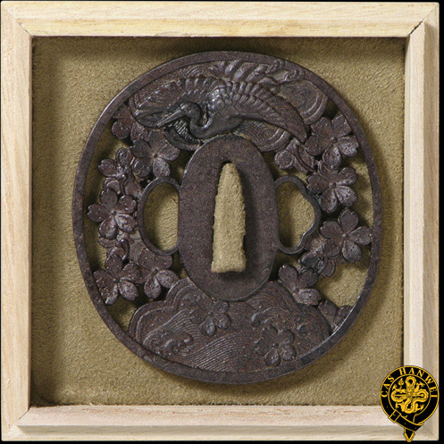 Sakura and Crane Tsuba