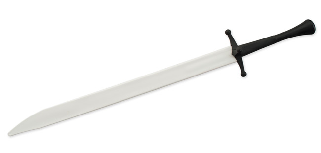 Synthetic Langes Messer Sparring Sword - White Blade w/ Black Hilt
