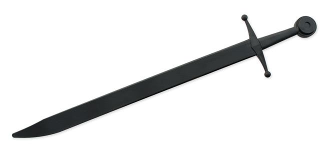 Synthetic Falchion Sparring Sword - Black Blade & Hilt