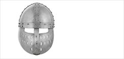 Crusader Spangenhelm with face guard, 14G