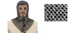 Aluminum Chainmail Coif, Squire Grade