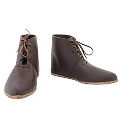 Front Laced Ankle Boots, Dark Brown