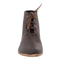 Front Laced Ankle Boots, Dark Brown