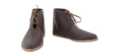 Front Laced Ankle Boots, Dark Brown
