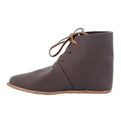 Front Laced Ankle Boots, Dark Brown