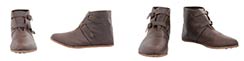 13th C Soldier's Shoes w/2 Buckles, Dark Brown - Size 10-1/2