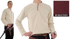 Heavy Cotton Shirt, Burgundy Large