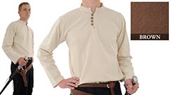 Heavy Cotton Shirt, Brown Medium