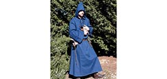 Medieval Hooded Cloak - Blue - Medium