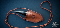 Papoose Neck Knife - Buffalo Horn