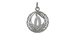Crane Tsuba Pendant