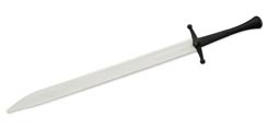 Synthetic Langes Messer Sparring Sword - White Blade w/ Black Hilt