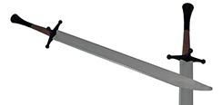 Synthetic Langes Messer Sparring Sword - Silver Blade