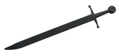 Synthetic Falchion Sparring Sword - Black Blade & Hilt